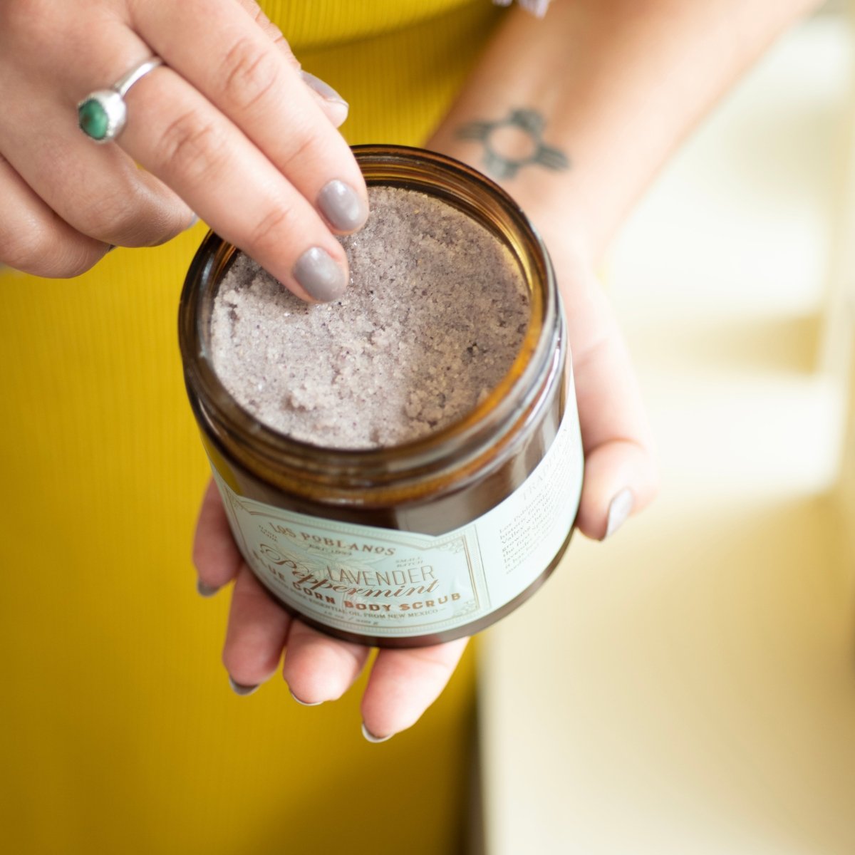 Exfoliate naturally with blue corn, sugar and salt - Los Poblanos Online Shop
