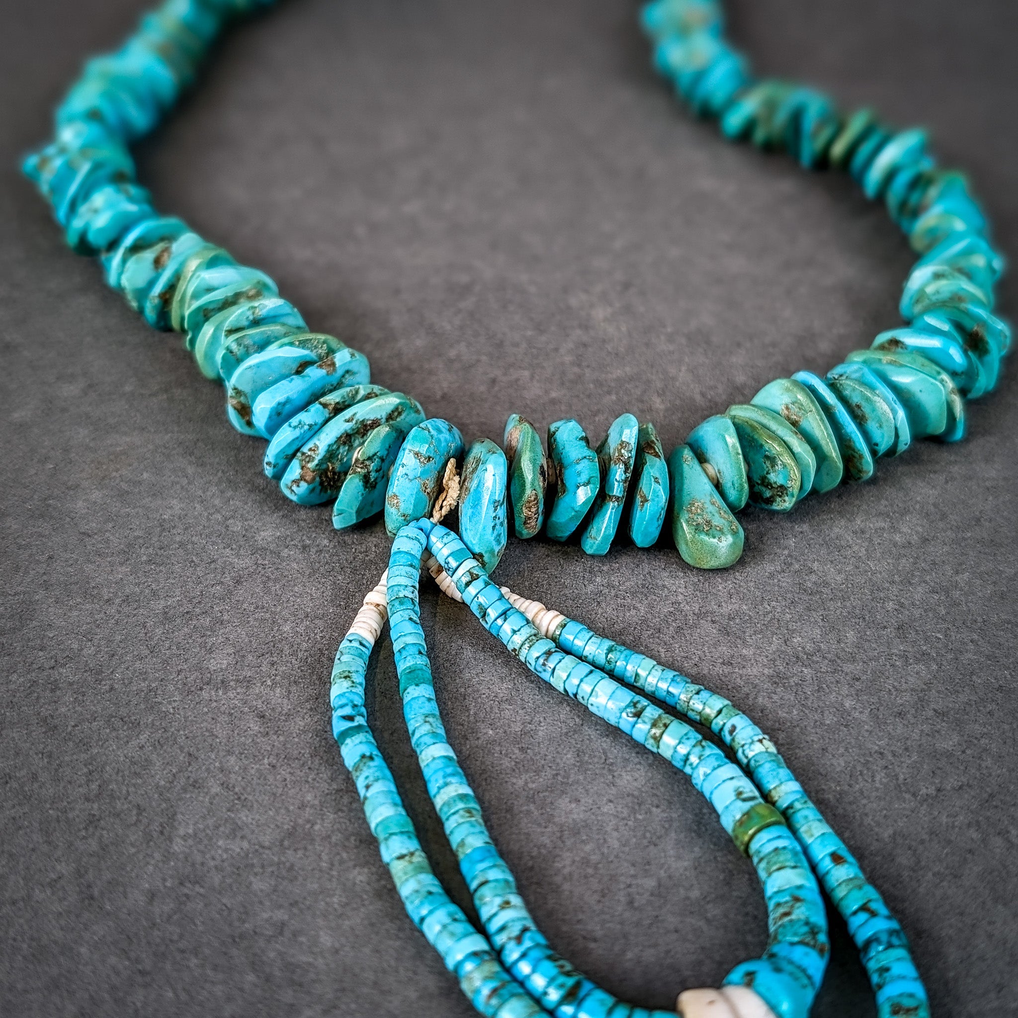 Fox Turquoise Heishi Necklace